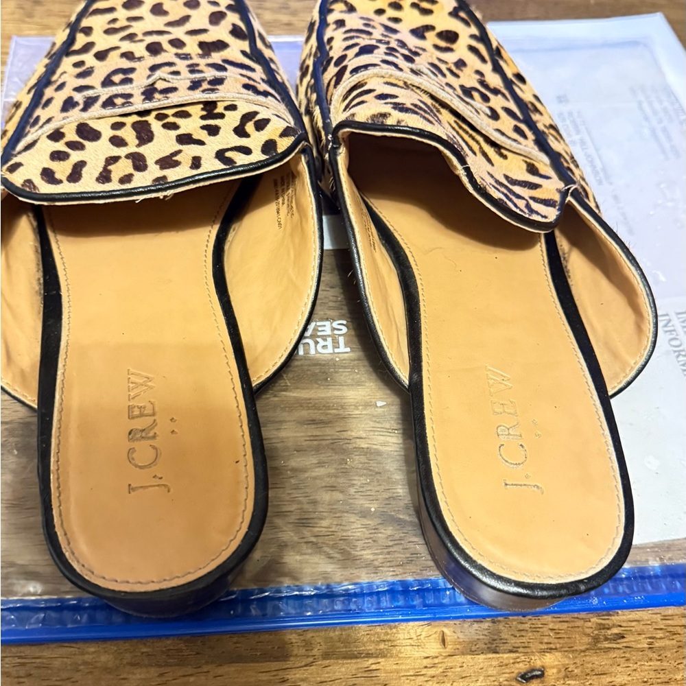J. Crew Animal Print Women's Mules - Picture 4 of 10